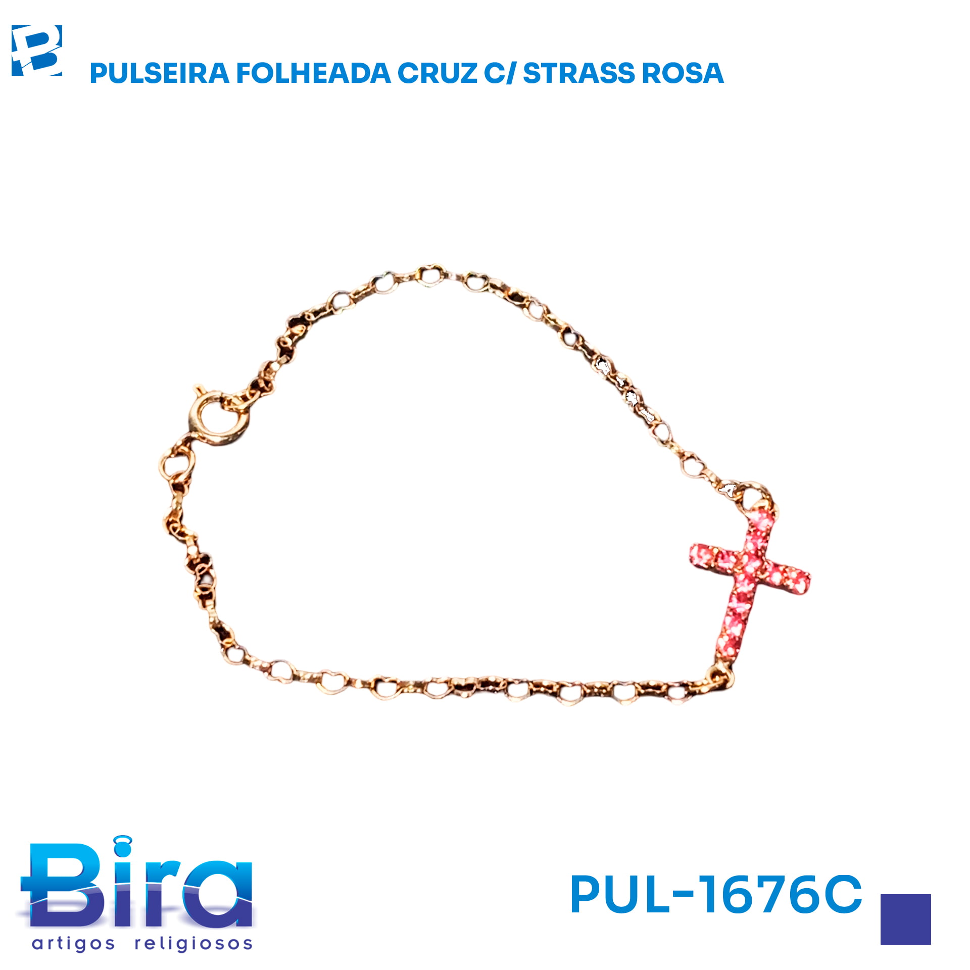 folheados pulseira folheada cruz
