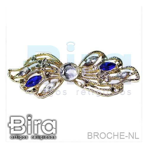 broche, pedras