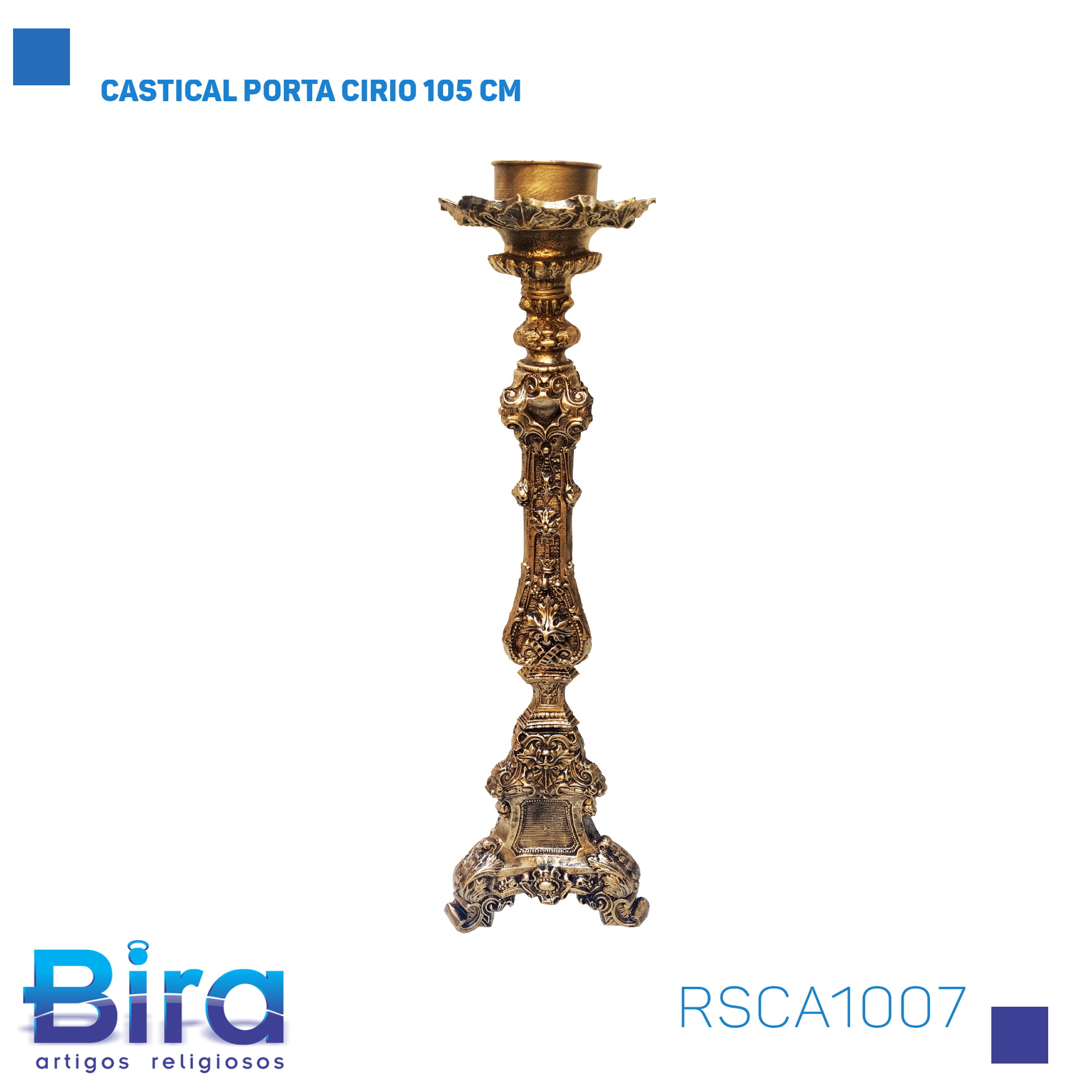 Bira Artigos Religiosos - CASTICAL PORTA CIRIO 105 CM CÓD.: RSCA1007