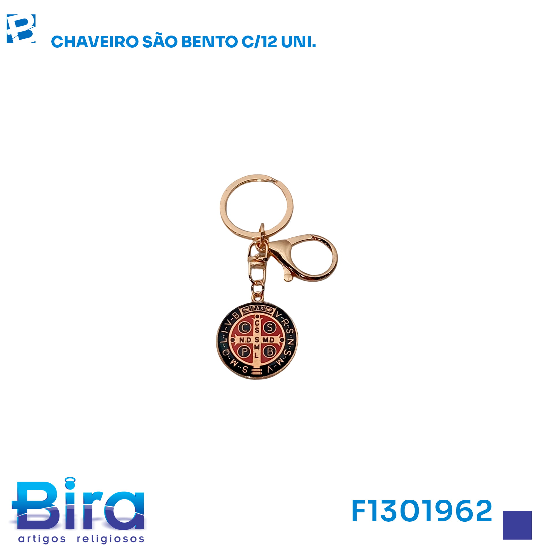 Bira Artigos Religiosos - CHAVEIRO DR SAO BENTO C/12 UNIDADES