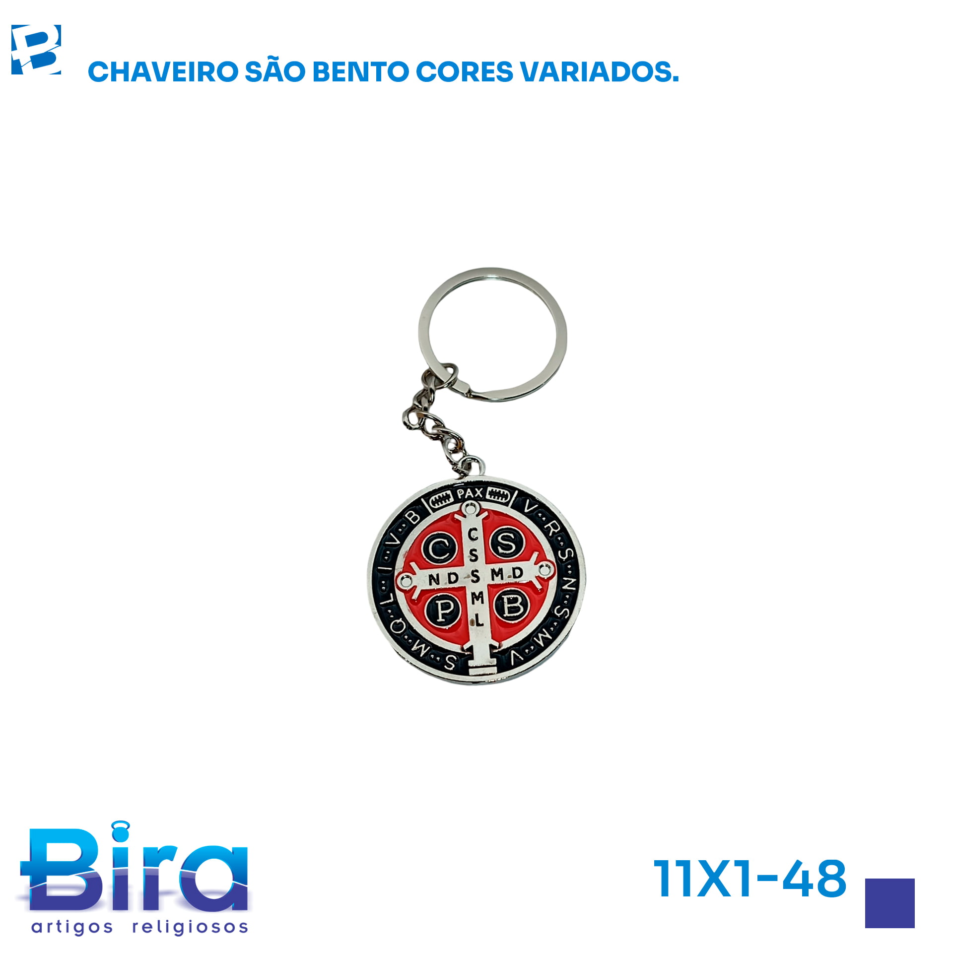 Bira Artigos Religiosos - CHAVEIRO SAO BENTO CORES VARIADOS