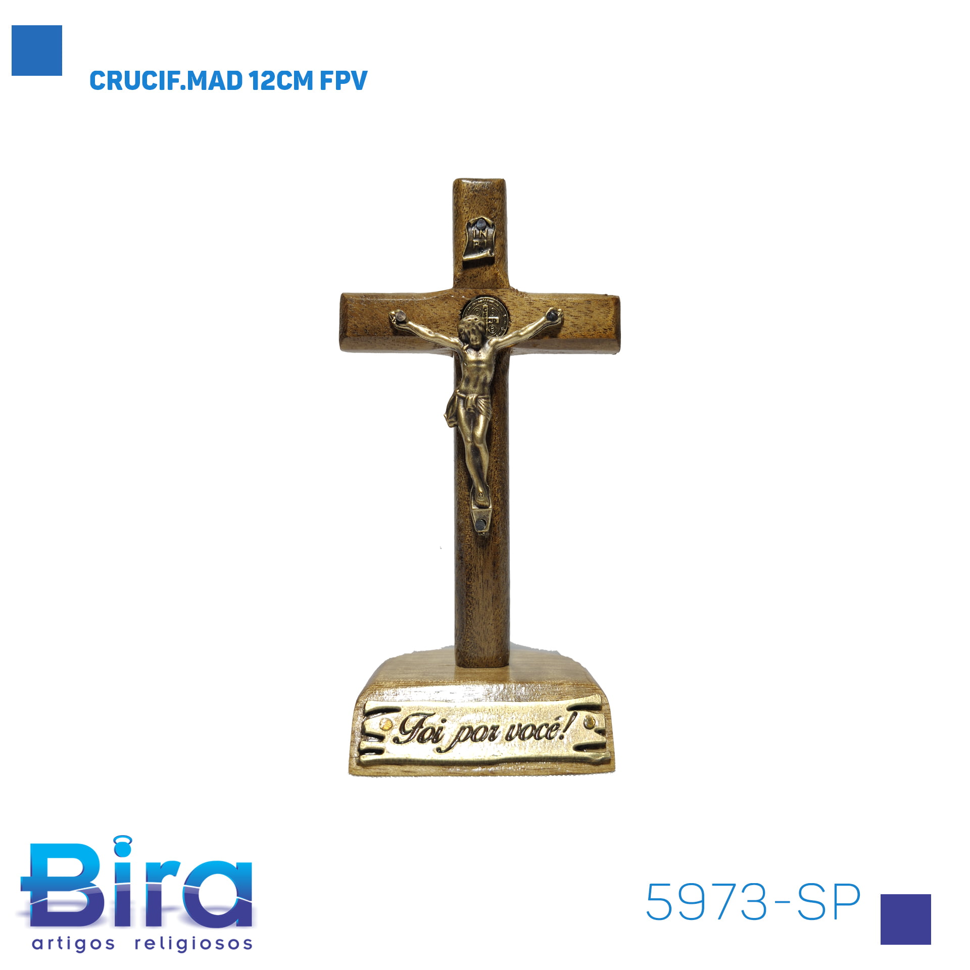 Bira Artigos Religiosos - CRUCIF.MAD 12CM FPV Cód. 5973-SP