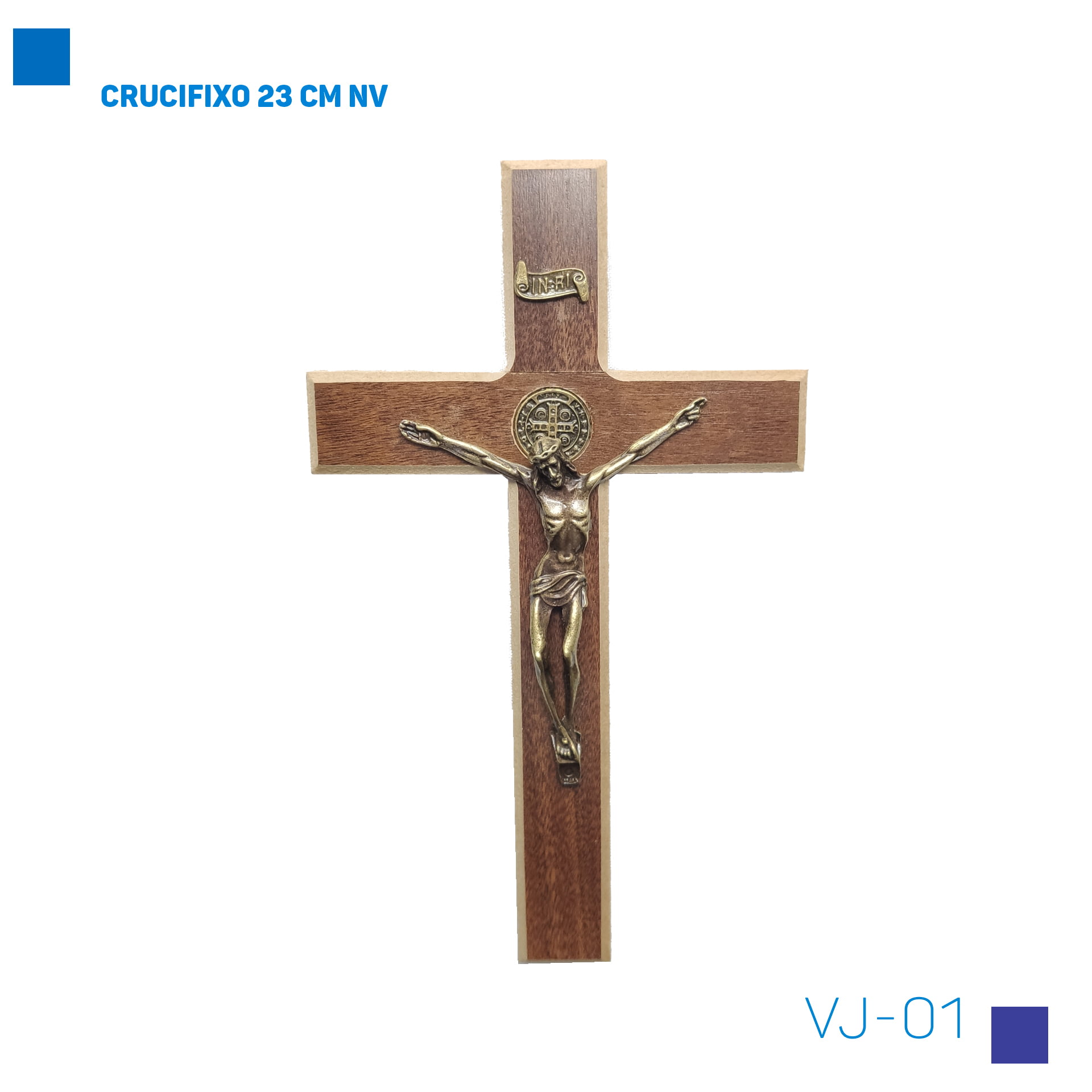 Bira Artigos Religiosos - CRUCIFIXO 23 CM NV - Cód VJ-01