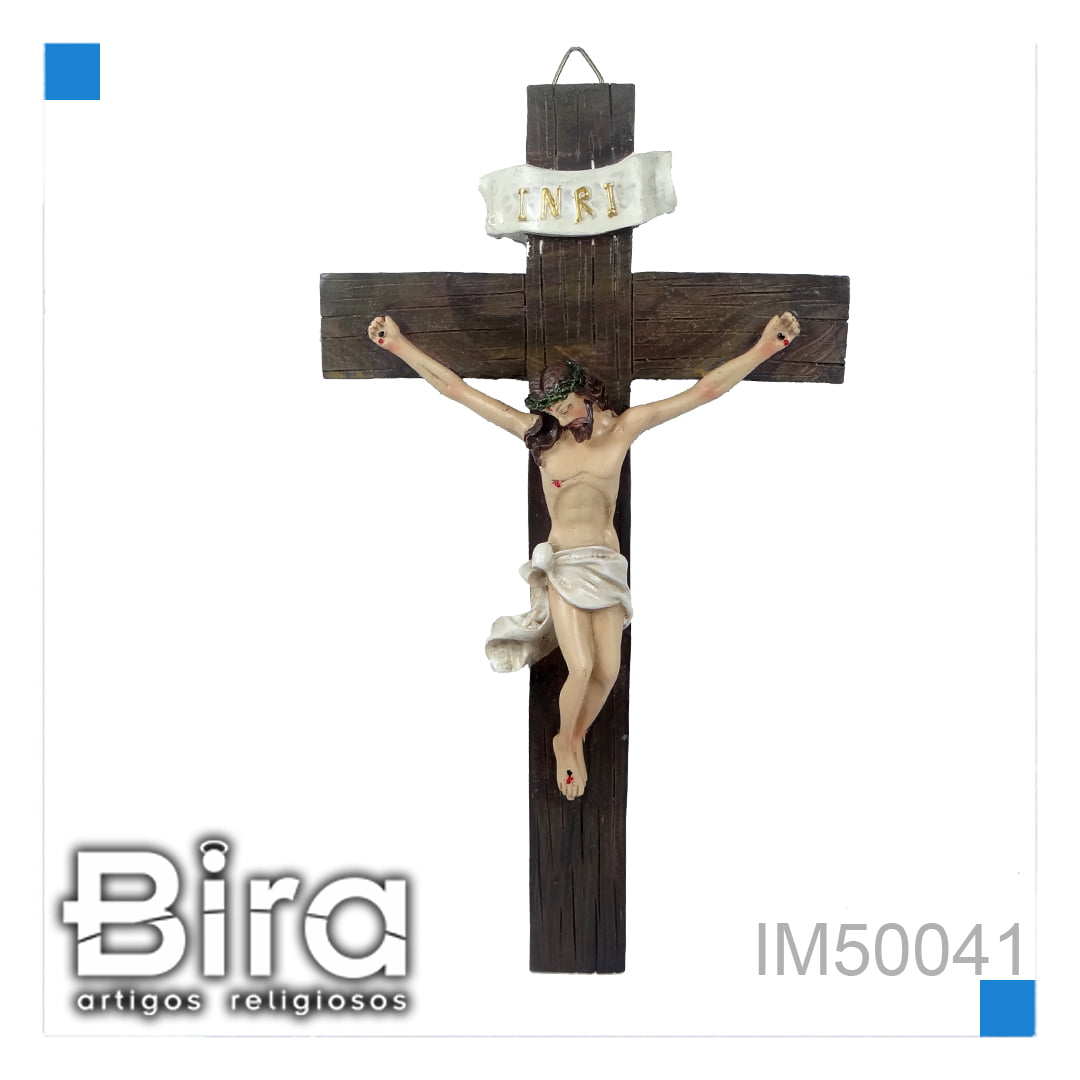 Bira Artigos Religiosos - CRUCIFIXO DE RESINA 25 CM  COD. IM50041