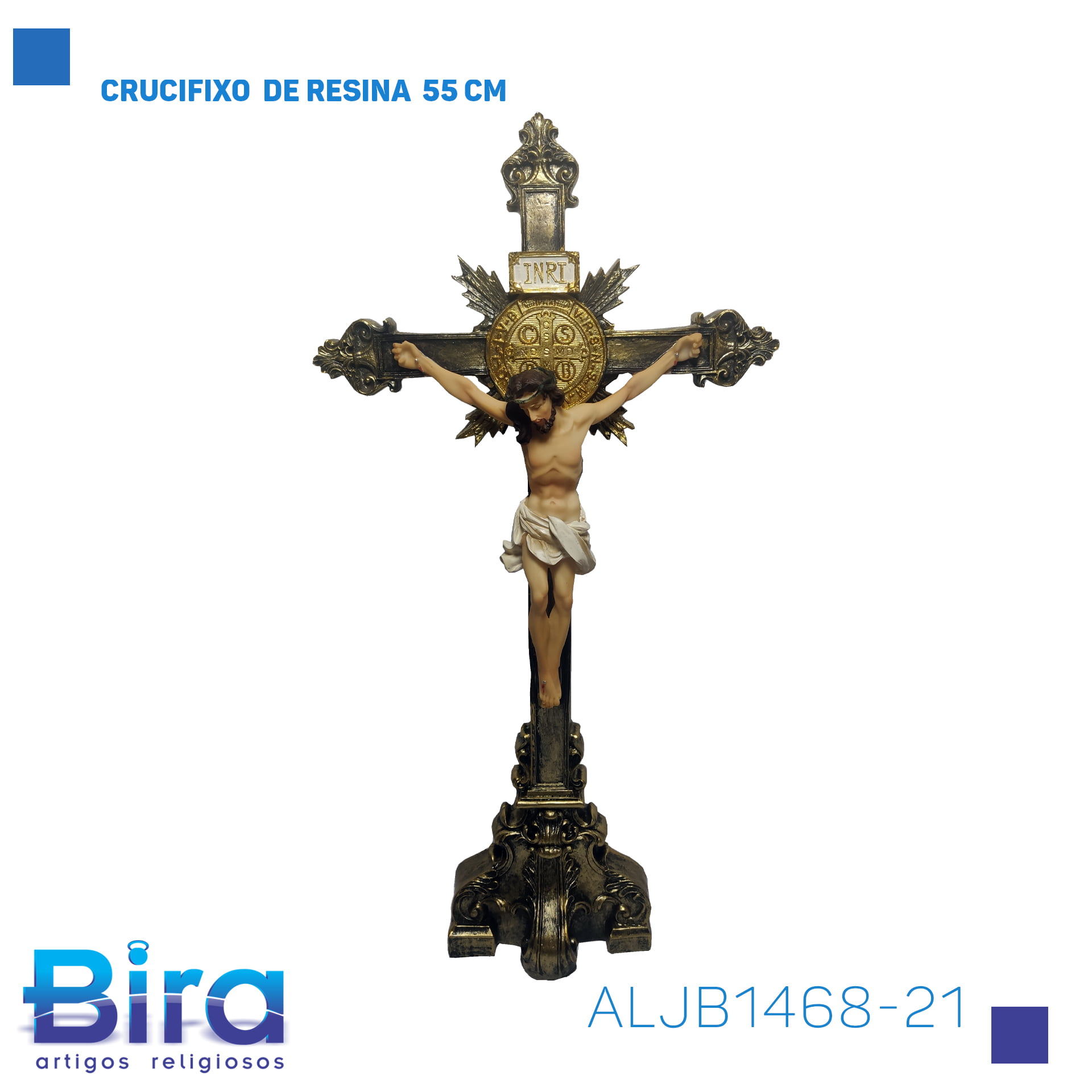Bira Artigos Religiosos - CRUCIFIXO  DE RESINA  55 CM CÓD. ALJB1468-21