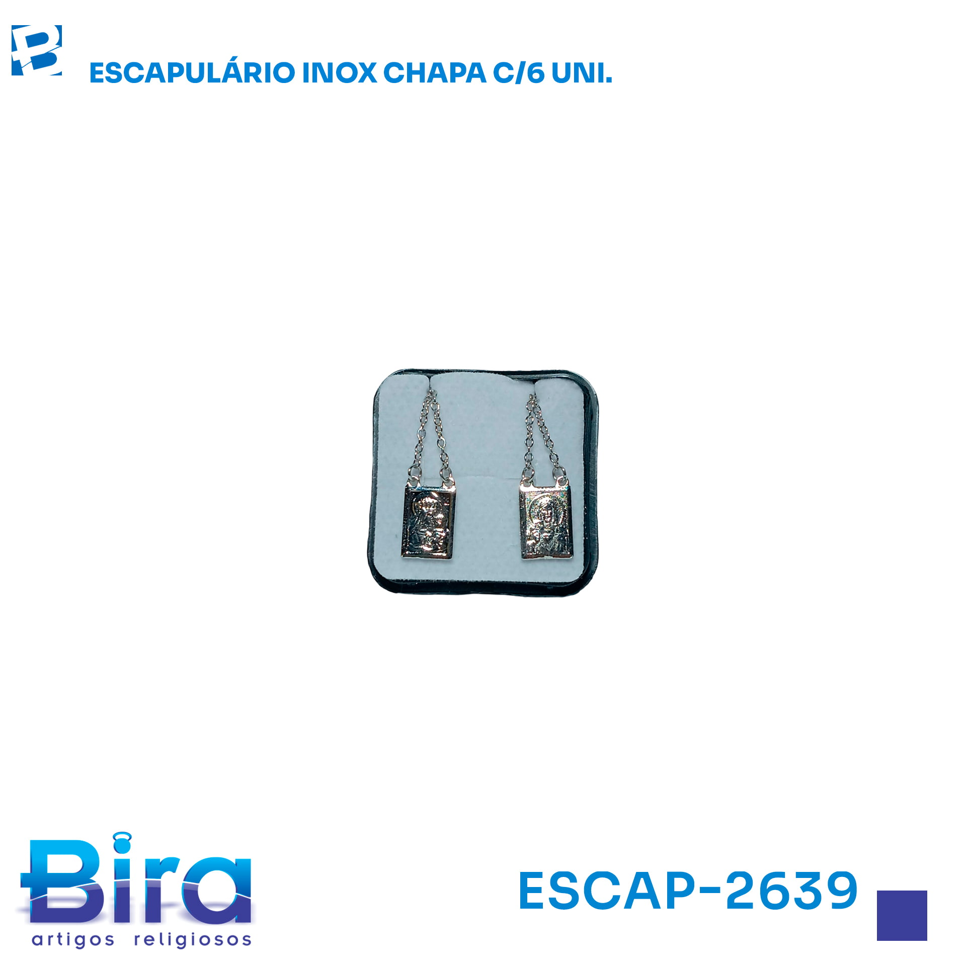 Bira Artigos Religiosos - ESCAP INOX CHAPA UNICA TRADICIONAL C/ 6 UNI
