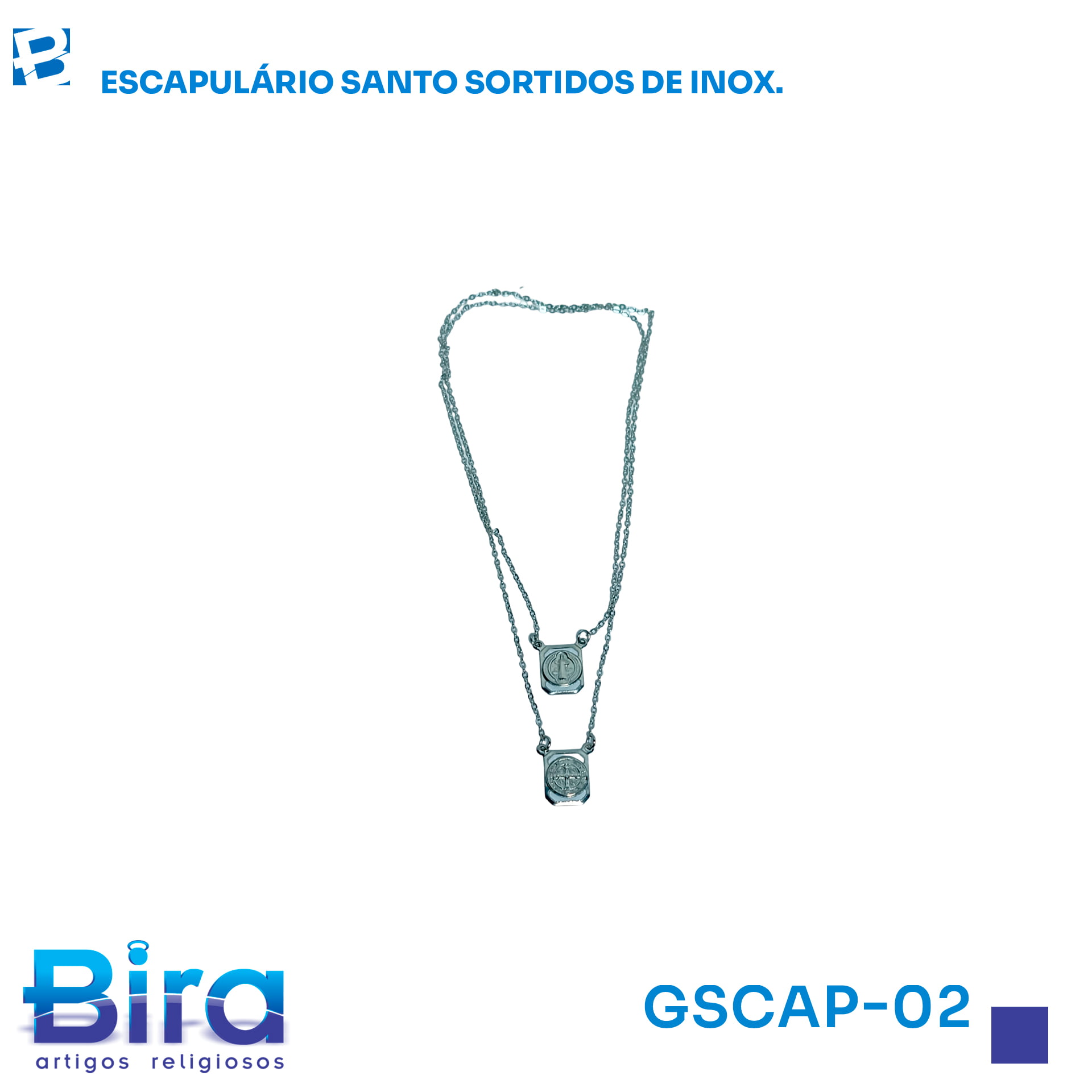 Bira Artigos Religiosos - ESCAPULARIO SANTO SORTIDOS INOX
