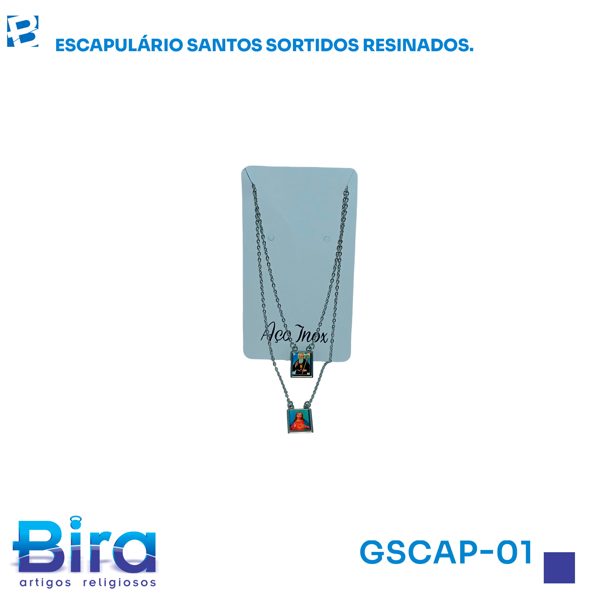 Bira Artigos Religiosos - ESCAPULARIO SANTOS SORTIDOS RESINADOS
