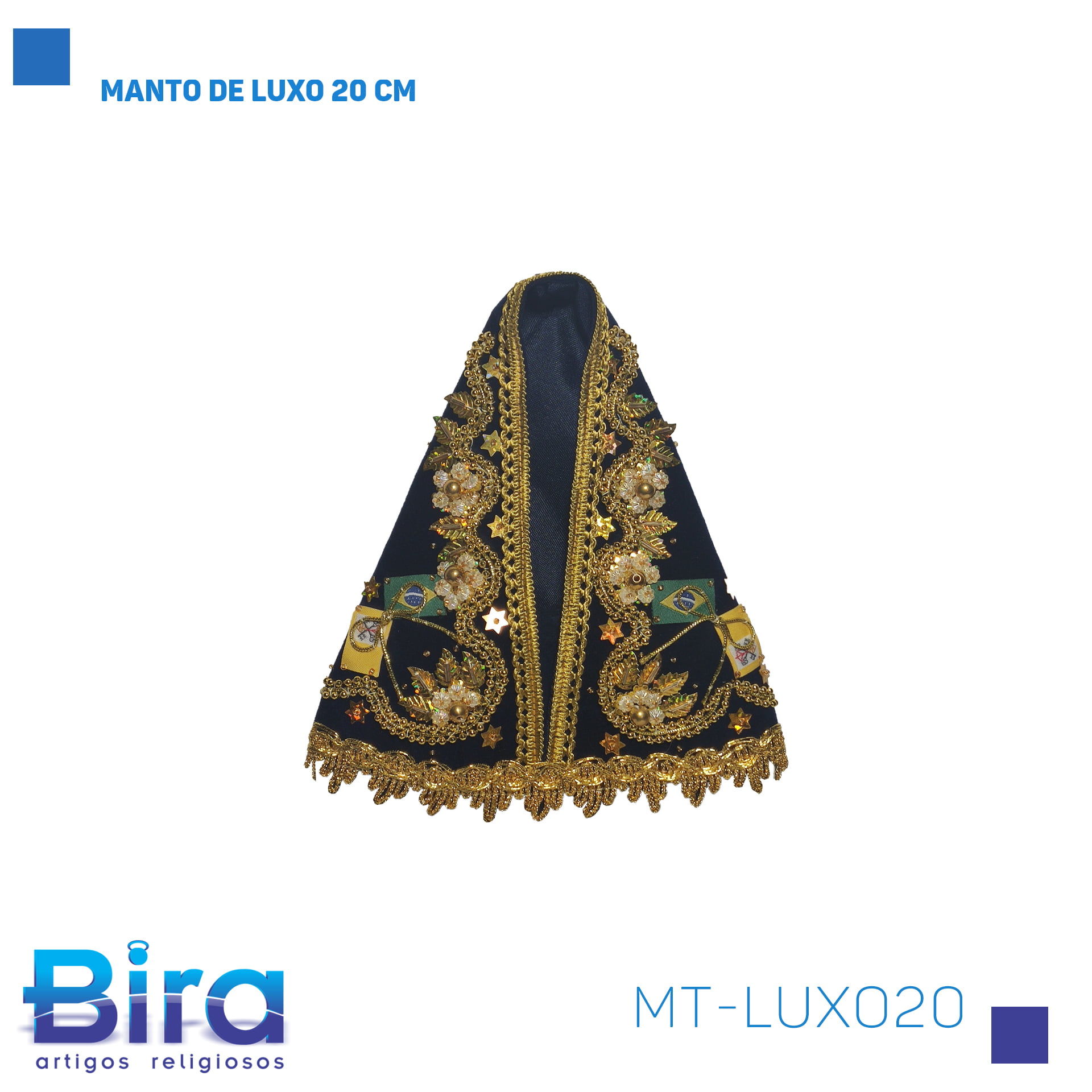 Bira Artigos Religiosos - MANTO DE LUXO 20 CM CÓD: MT-LUXO20