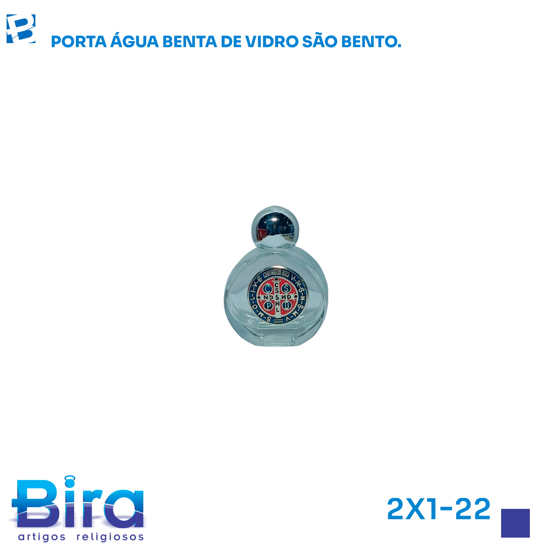 Bira Artigos Religiosos - PORTA AGUA  AGUA BENTA DE VIDRO SB - COD.: 2X1-22