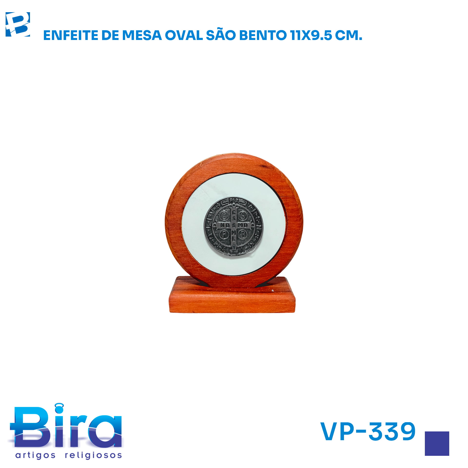 Bira Artigos Religiosos - ENFEITE DE MESA SAO BENTO O.V 11X9.5 CM