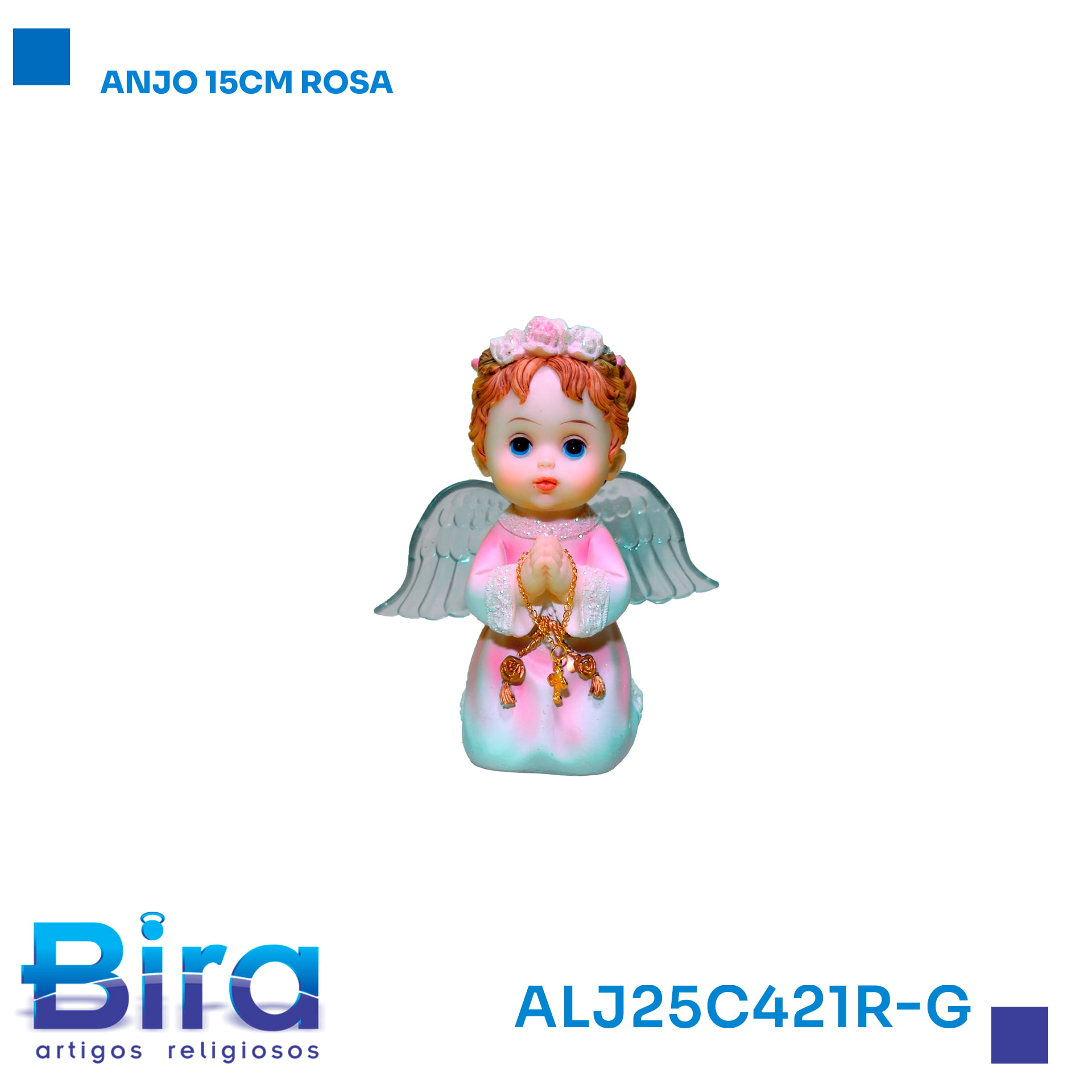 Bira Artigos Religiosos - ANJO 15CM ROSA  CÓD.: ALJ25C421R-G