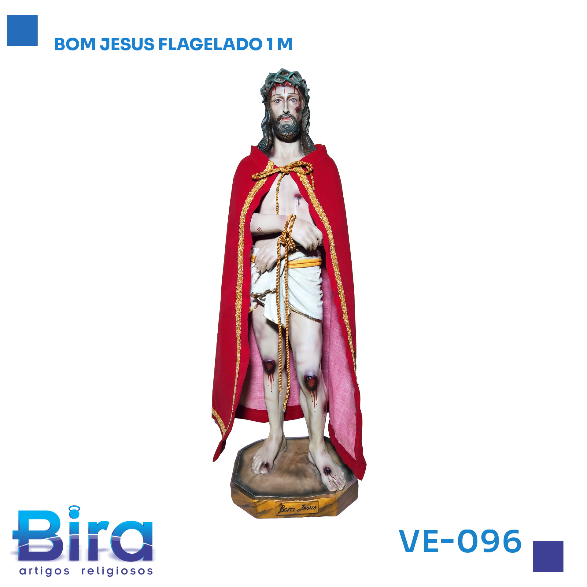 Bira Artigos Religiosos - BOM JESUS FLAGELADO 1 M CÓD.: VE-096