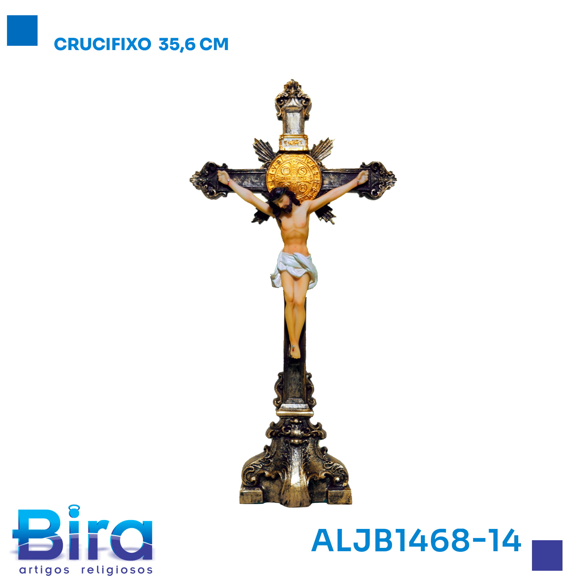 Bira Artigos Religiosos - CRUCIFIXO  35,6 CM  CÓD.:ALJB1468-14
