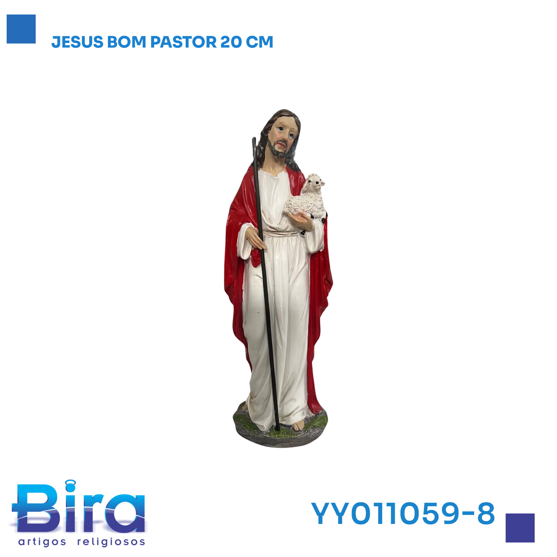 Bira Artigos Religiosos - JESUS BOM PASTOR 20CM  Cód.: YY011059-8