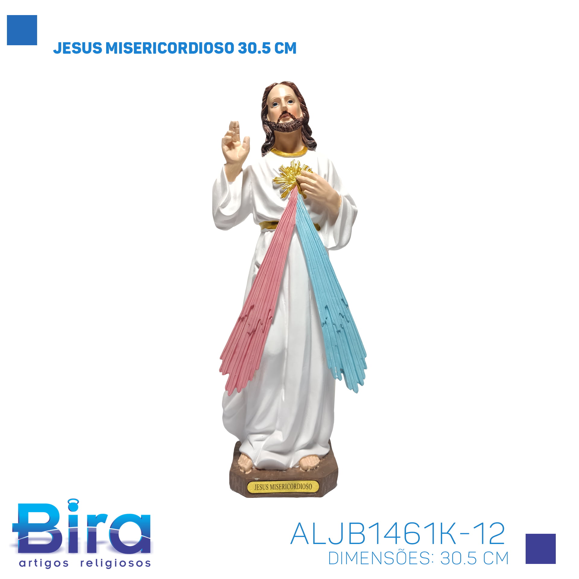 Bira Artigos Religiosos - JESUS MISERICORDIOSO 30.5 CM - Cod. ALJB1461K-12