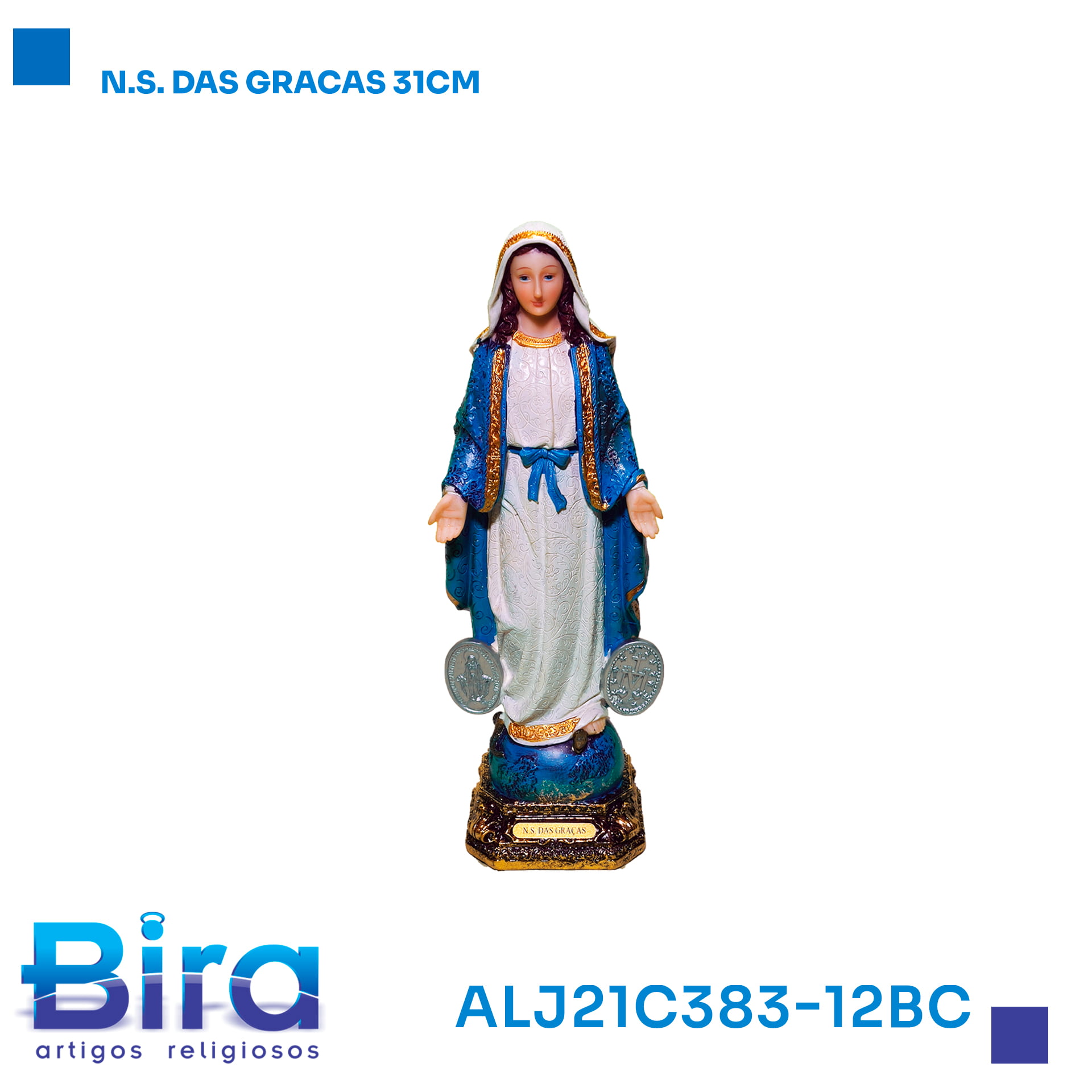 Bira Artigos Religiosos - N.S. DAS GRACAS 31CM  CÓD.: ALJ21C383-12BC