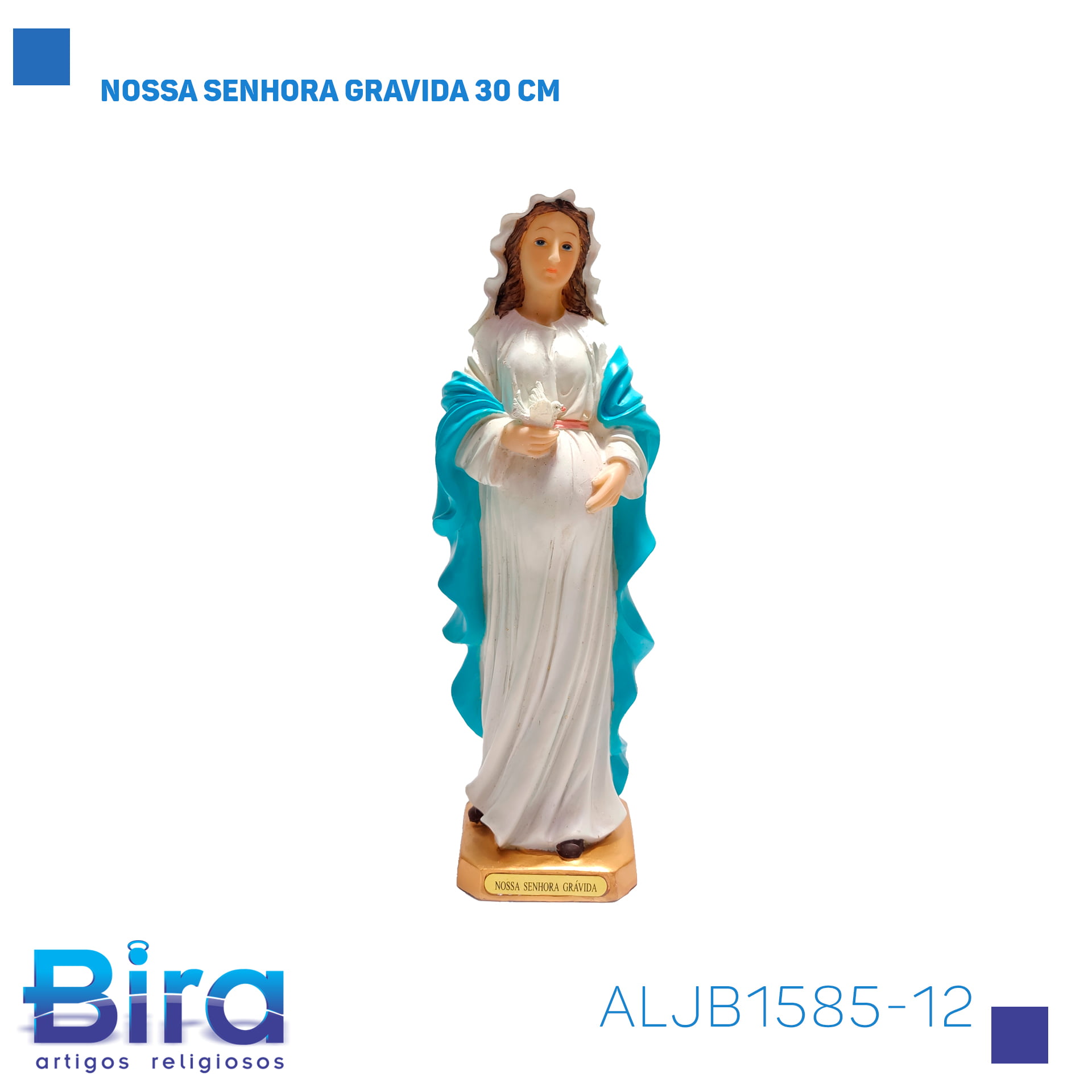 Bira Artigos Religiosos - NOSSA SENHORA GRAVIDA 30 CM - Cód. ALJB1585-12