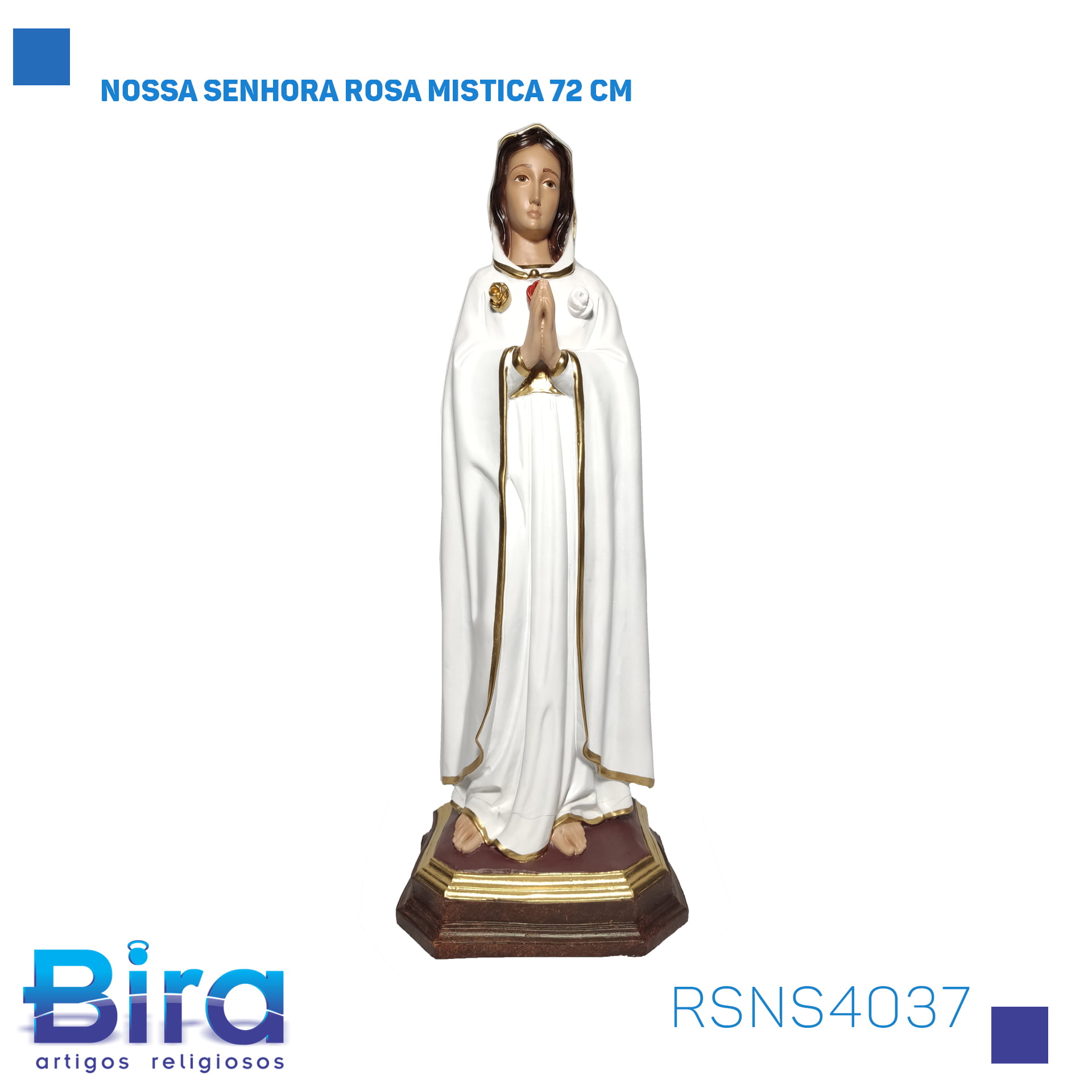 Bira Artigos Religiosos - NOSSA SENHORA ROSA MISTICA 72 CM Cód. RSNS4037