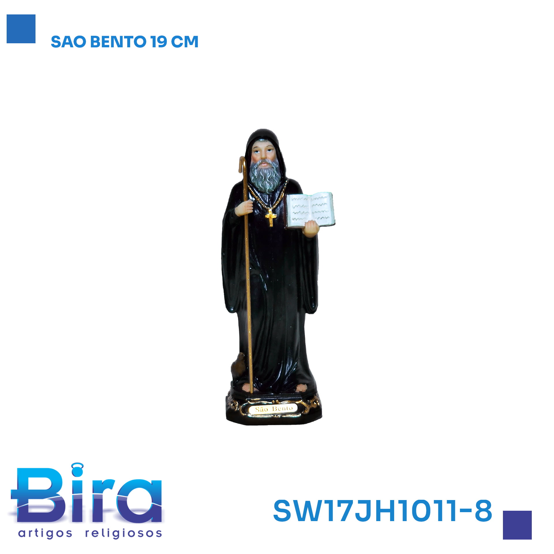 Bira Artigos Religiosos - .SAO BENTO 19CM  CÓD.:SW17JH1011-8