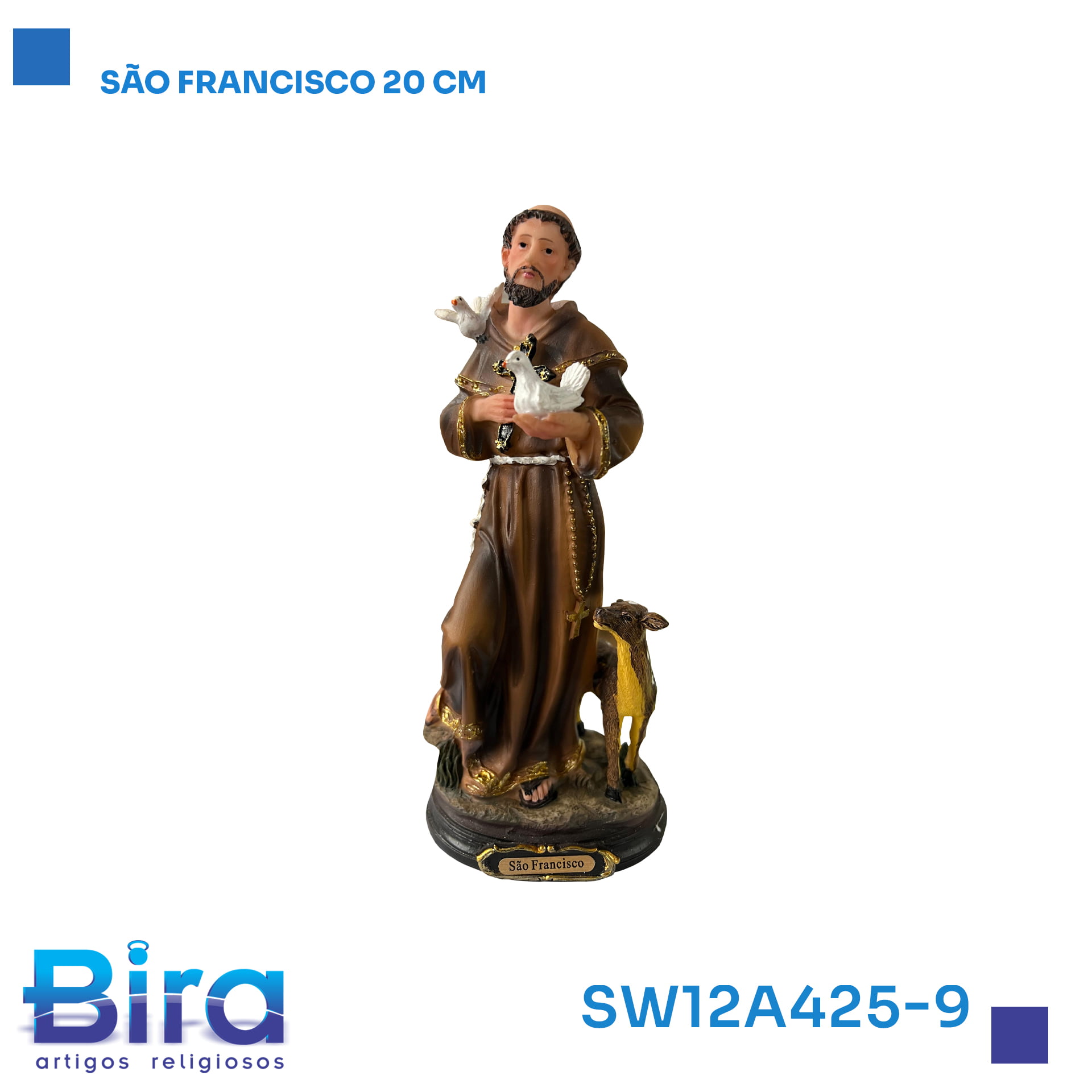Bira Artigos Religiosos - SAO FRANCISCO 20 CM CÓD.: SW12A425-9