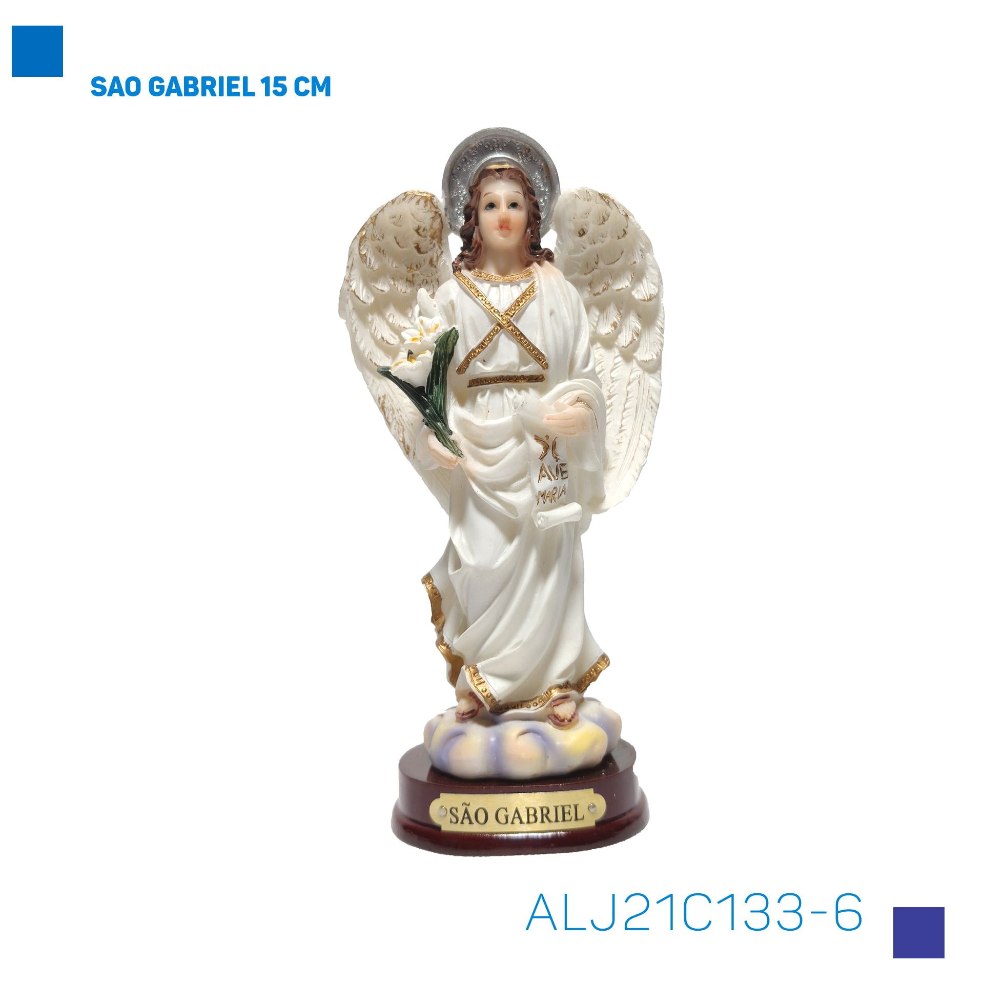 Bira Artigos Religiosos - SAO GABRIEL 15CM - Cód. ALJ21C133-6