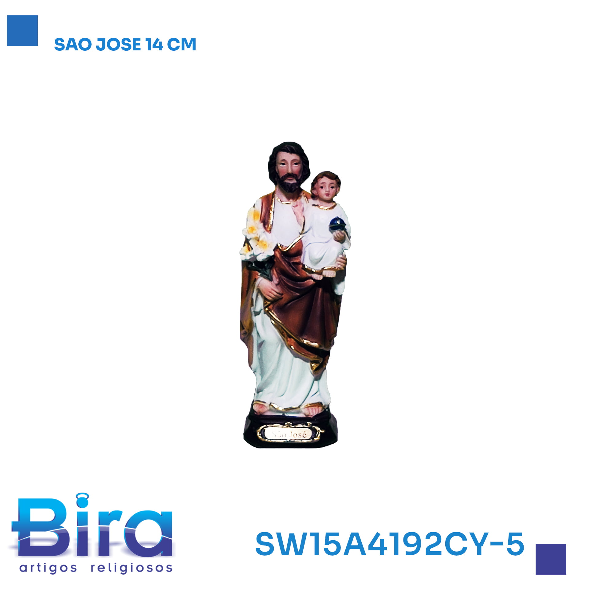 Bira Artigos Religiosos - SAO JOSE 14CM.  CÓD.:SW15A4192CY-5