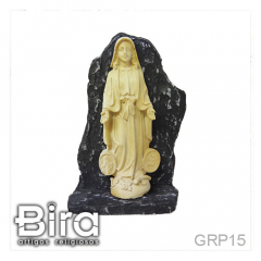 Quadro N. Sra. das Graças em Resina Estilo Pedra - 15cm - Cód. GRP15