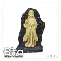 Quadro Jesus Misericordioso em Resina Estilo Pedra - 15cm - Cód. JRP15