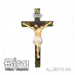 Crucifixo de Parede em Resina - 23cm - Cód. ALJB810-9S