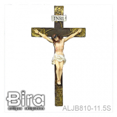 Crucifixo de Parede em Resina - 29cm - Cód. ALJB810-11.5S