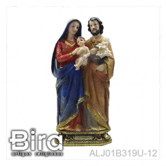 Sagrada Família Com Detalhe Dourado - 30cm - Cód. ALJ01B319U-12