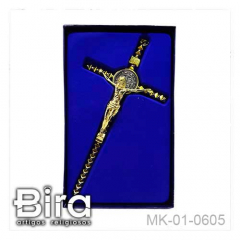 Crucifixo São Bento em Metal - 22cm - Cód. MK-01-0605
