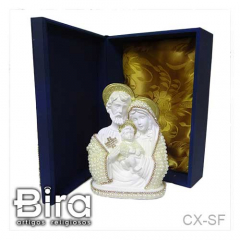 Sagrada Família Com Caixa Trabalhada - Cód. CX-SF