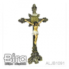 Crucifixo de Mesa em Resina - 55cm - Cód. ALJB1091