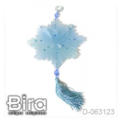 Mandala Azul Divino Espírito Santo Resina Transparente - 14cm - Cód. D-063123