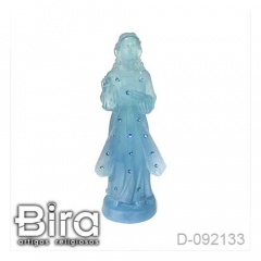 Jesus Misericordioso Azul Resina Transparente - 21cm - Cód. D-092133