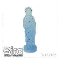 Sagrado Coração de Jesus Azul Resina Transparente - 21cm - Cód. D-132133