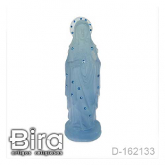 Sagrado Coração de Maria Azul Resina Transparente - 21cm - Cód. D-162133