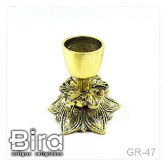 Castiçal em Bronze Flor - 8cm - Cód. GR-47