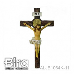 Crucifixo de Parede em Resina - 26cm - Cód. ALJB1064K-11