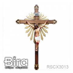 crucifixo, ornado,madeira