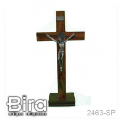 Crucifixo de Mesa em Madeira - 20cm - Cód. 2463-SP