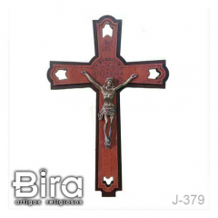 Crucifixo de Parede em MDF São Bento - 37cm - Cód. J-379