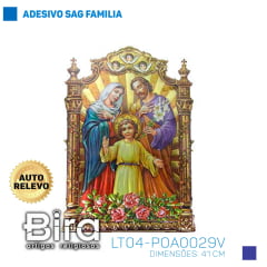 Adesivo Decorativo Sagrada Família em Alto Relevo - 27x39cm - Cód. LT04-POA0029V