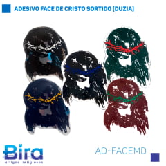ADESIVO FACE DE CRISTO COR SORTIDOS (DUZIA) - Cód. AD-FACEMD