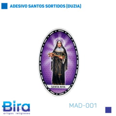 Bira Artigos Religiosos - ADESIVO SANTOS SORTIDOS (DUZIA) - Cód. MAD-001