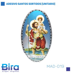 Bira Artigos Religiosos - ADESIVO SANTOS SORTIDOS (UNITARIO) - Cód. MAD-019