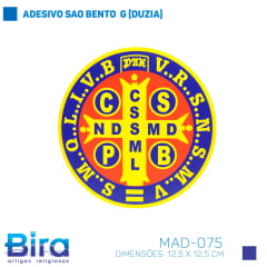 ADESIVO SAO BENTO  G (DUZIA) - Cód. MAD-075