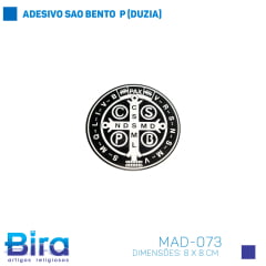 Bira Artigos Religiosos - ADESIVO SAO BENTO  P  (DUZIA) - Cód. MAD-073